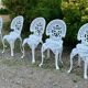 Chaises de jardin en fonte d'aluminium