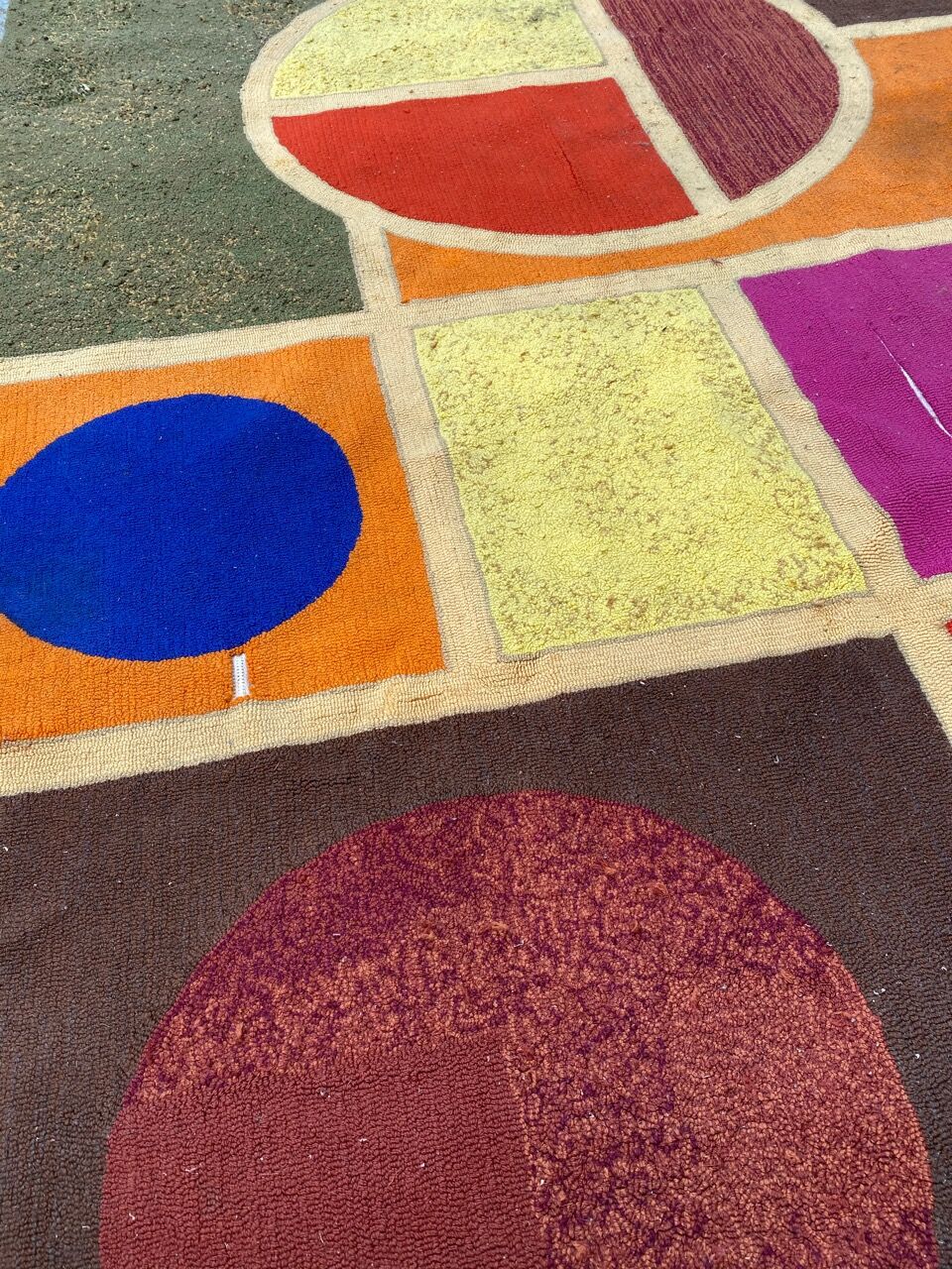 Tapis moderne polonais signé Tufté main 198x360 cm