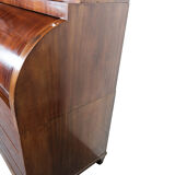 Empire bureau of polished mahogany with inlaid wood, 1840s