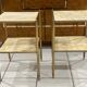 Pair of vintage marble and brass end tables 1970s
