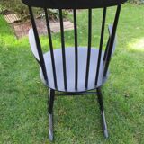 Black beech rocking chair, Stol Kamnik, 60s.