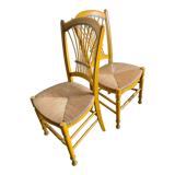Duo of mulched Provencal chairs