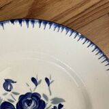 Assiettes à dessert dépareillées bleues