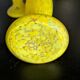 Pair of Legras vases — yellow marbled glass, enamelled Art Deco decoration,