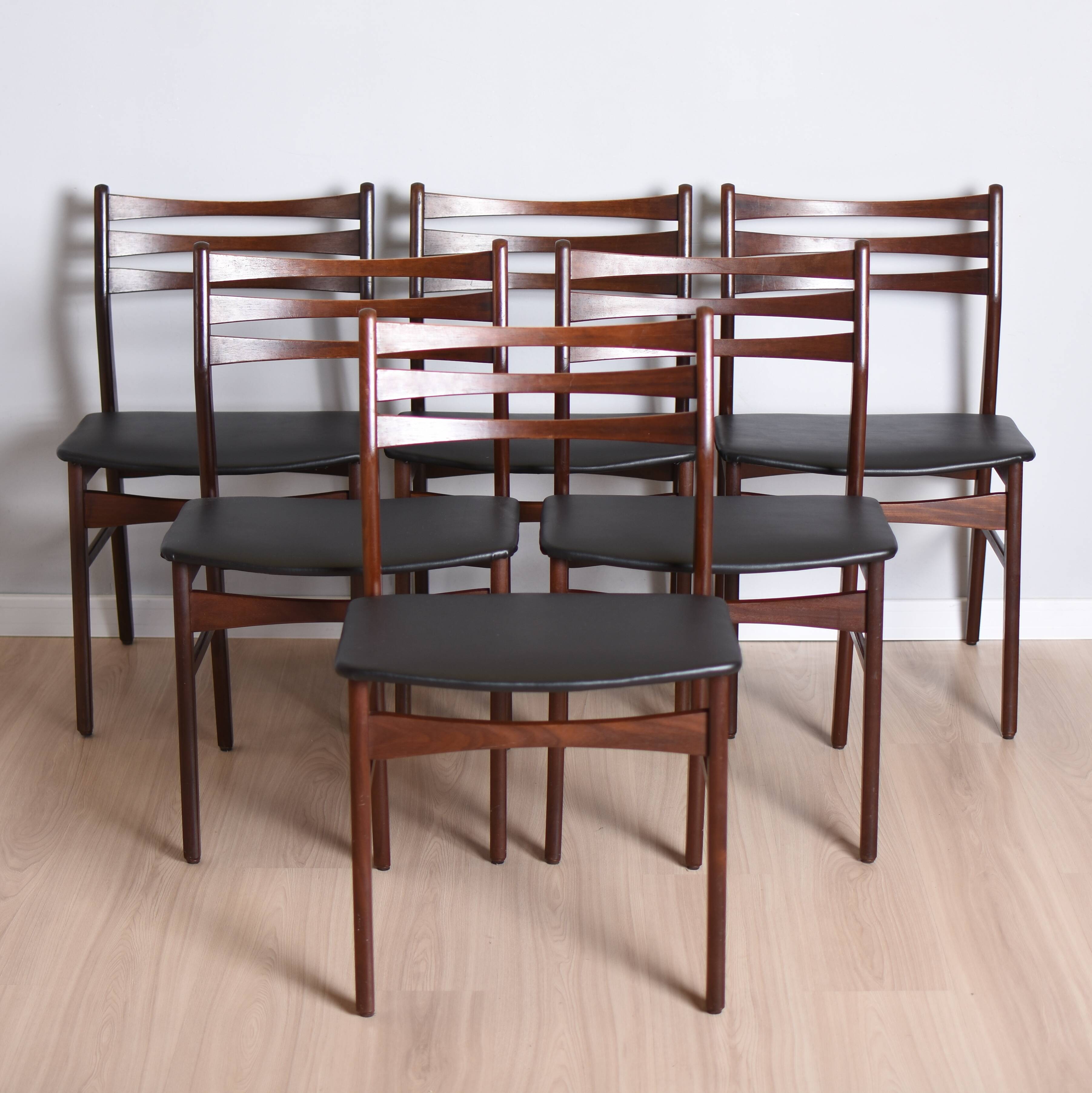 Set of 6 rosewood chairs, Denmark, 1960s