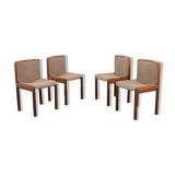 Set of 4 vintage Italian chairs 1970