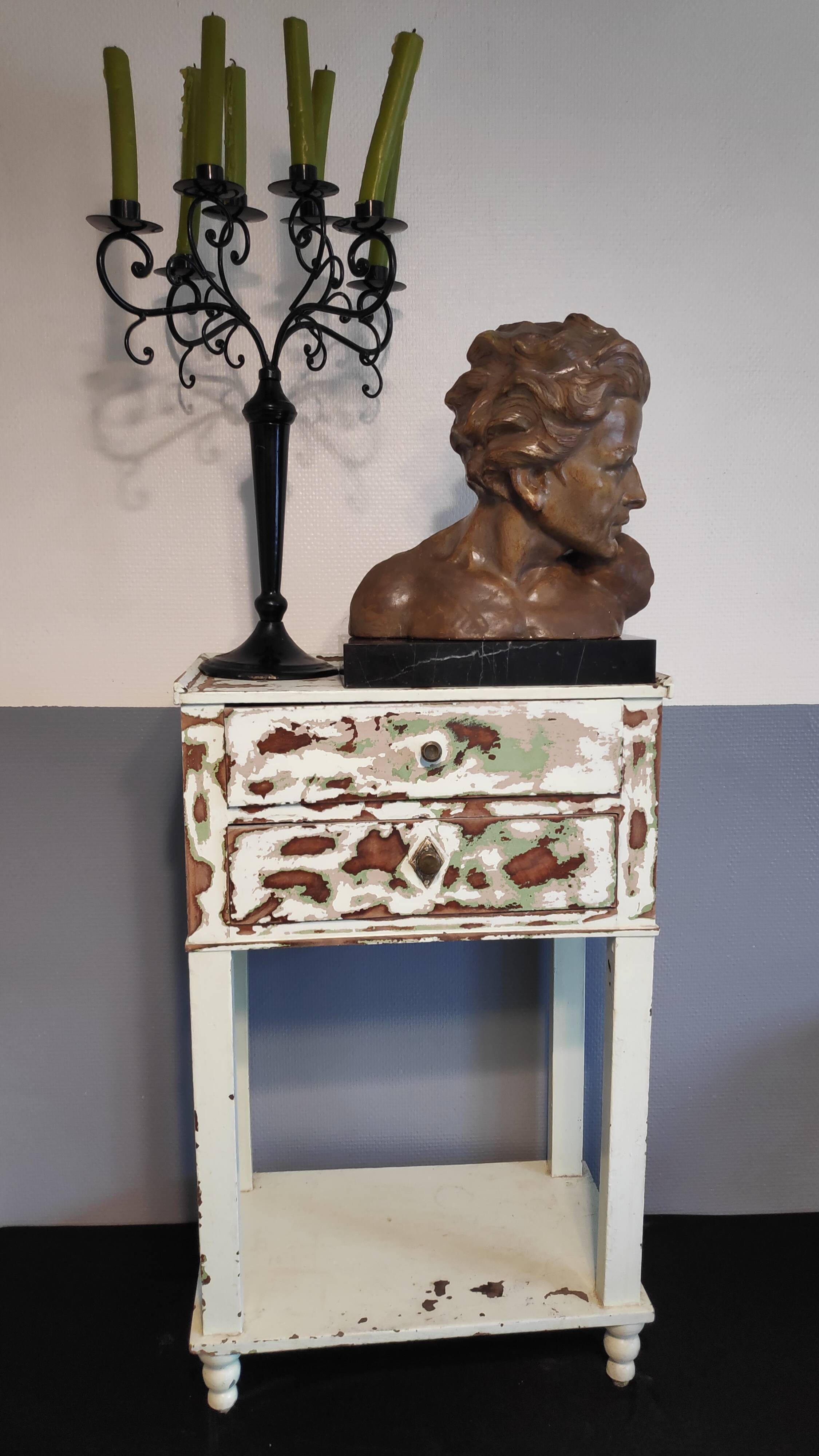 Bust of Mermoz in plaster by Giuseppe Carli (1915-1987)