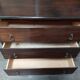 Solid wood chest of drawers with 3 patinated varnished drawers
