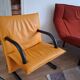 Pair of Italian leather armchairs by Arflex t.line