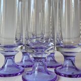 Set of 6 champagne flutes 1970