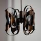 Lustre en laiton et verre