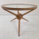 Tripod Table in Wood and Glass Attributed to Cesare Lacca, Italy, 1950s