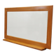 Miroir au cadre en acajou, design italien, années 1970, production : Italie