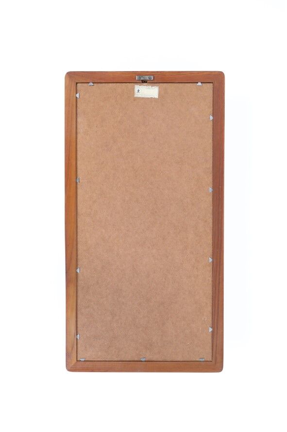 Filigree mid-century teak mirror by Aarhus Glasimport og Glassliberi A/S / Danish modern design / 1960s / 1970s