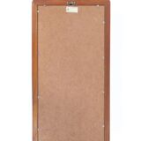 Filigree mid-century teak mirror by Aarhus Glasimport og Glassliberi A/S / Danish modern design / 1960s / 1970s