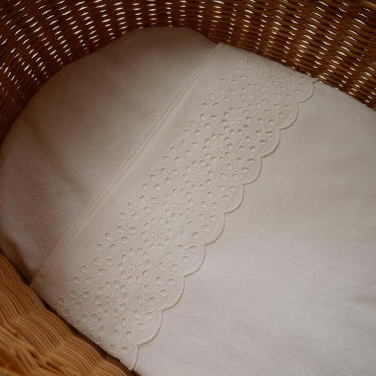 Wicker woven doll basket