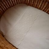 Wicker woven doll basket