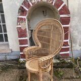Fauteuil Emmanuelle en rotin 1970