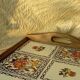 Wooden top and faience of gien decoration peony