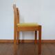 6 chaises velours jaune