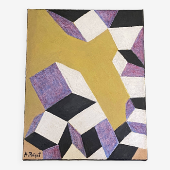 Geometric painting Albert Poizat