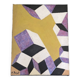 Geometric painting Albert Poizat