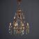 Antique chandelier in gilded iron and glass, Italy, 20th century