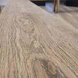 Two oak farm benches