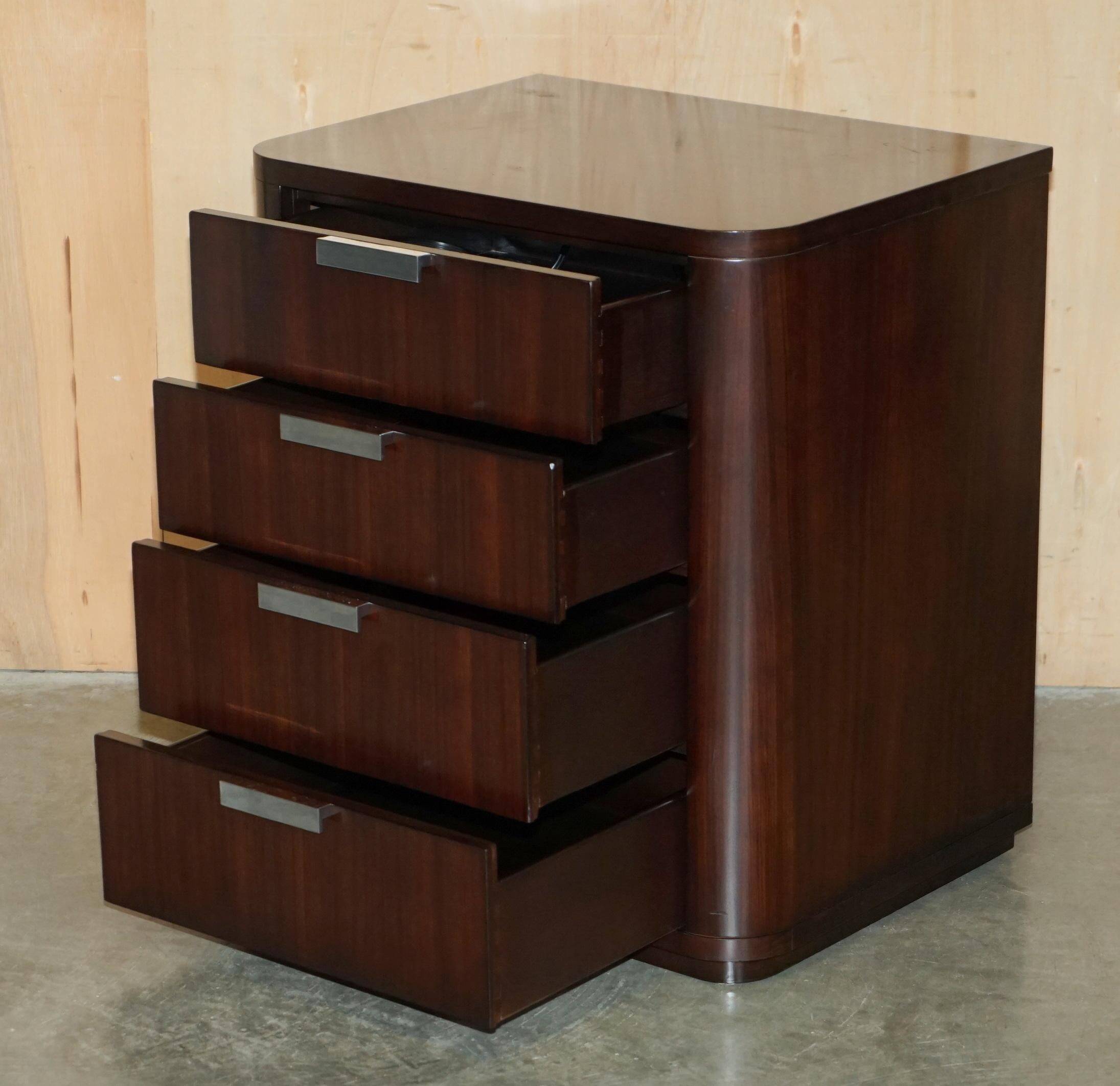Ralph Lauren Metropolis chest of drawers in American mahogany with built-in power supply