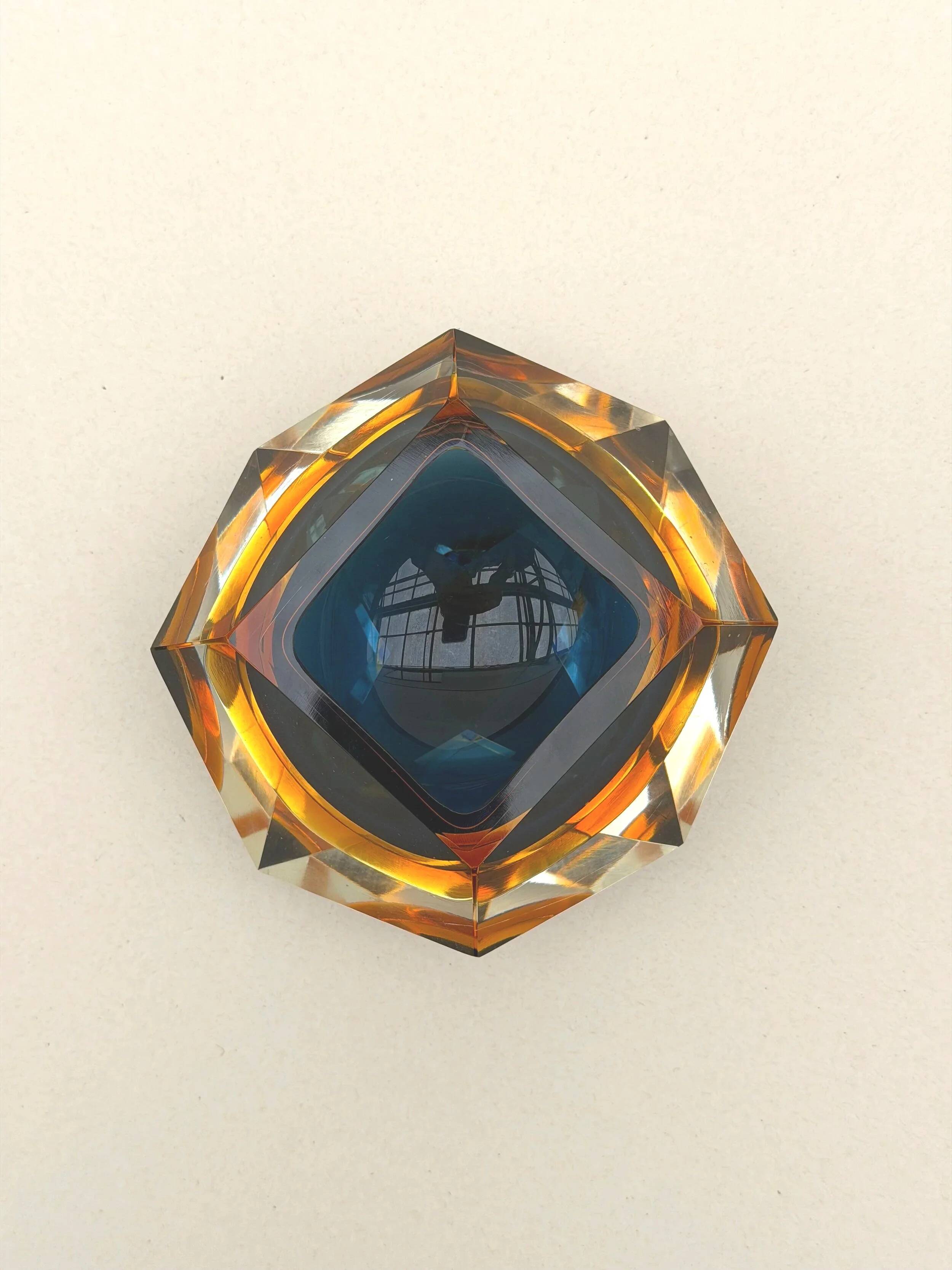 Sunk dish - Murano blown glass, Italy 1970