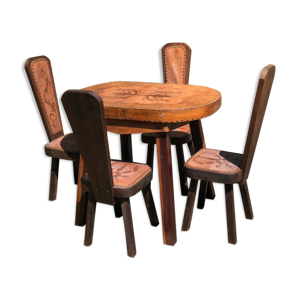 ensemble table et 4 chaises
