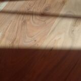 Oval solid wood and metal table