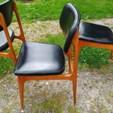 Series of 6 old Scandinavian design chairs