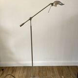 Lampadaire en alu brossé pivotant années 70