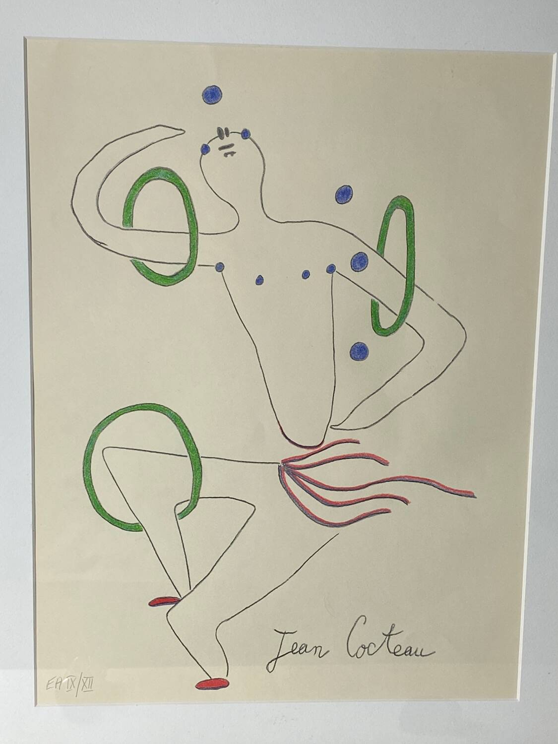 Lithograph, artist's proof Jean Cocteau