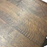 Bureau vintage XL profond en bois massif
