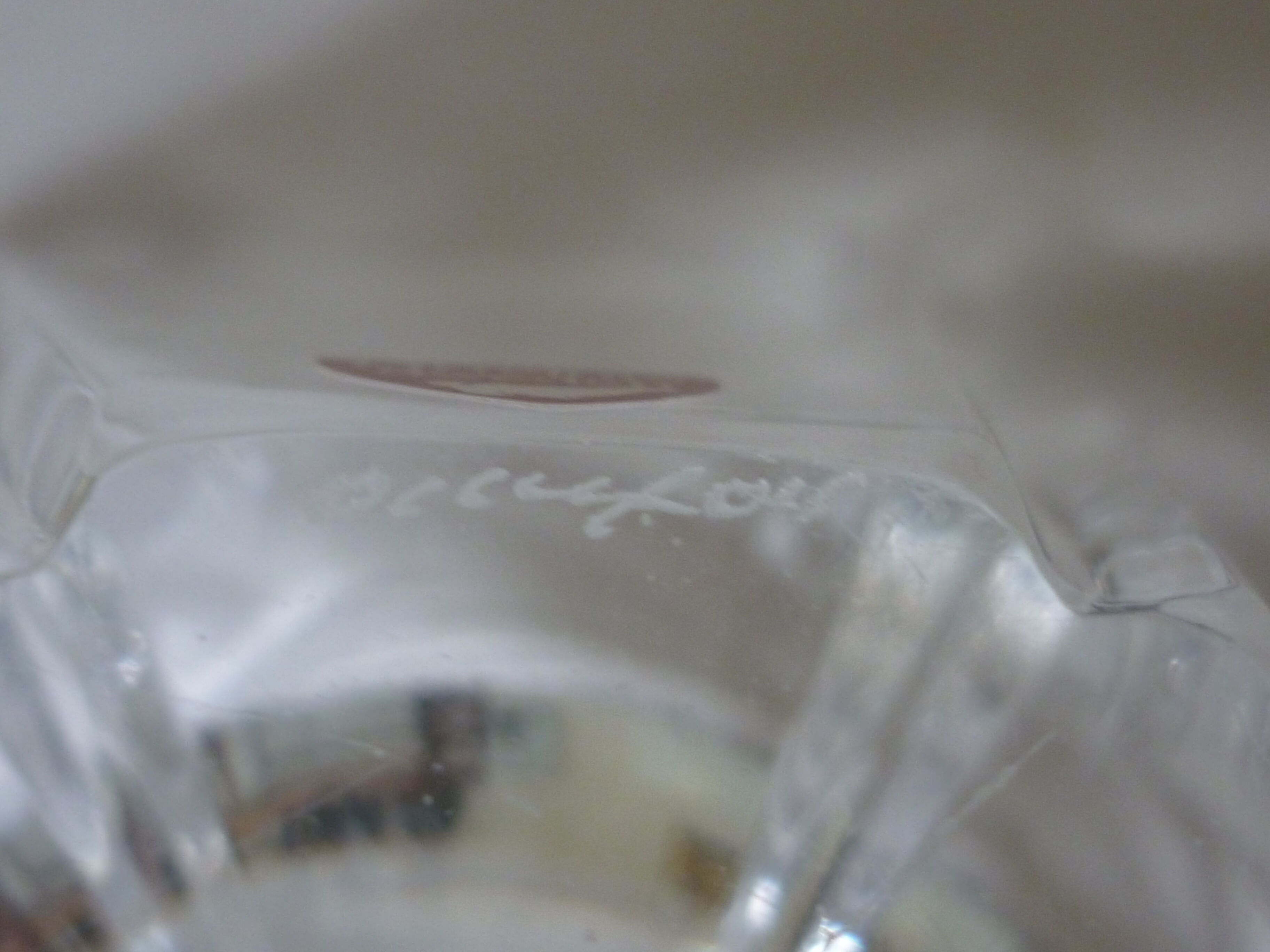 Empty pocket in orrefors sweden crystal