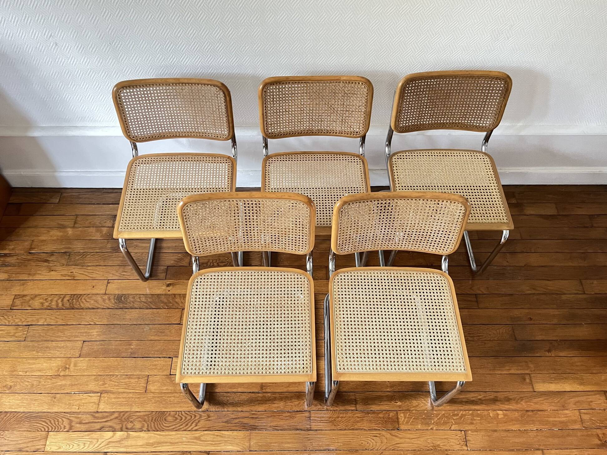 Lot of 5 cesca b32 by marcel breuer made in italy