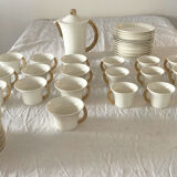 Ensemble vaisselle porcelaine de limoges et or Jean Luce 1950