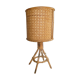 Wicker rattan bedside lamp 1960
