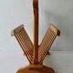Porte revues en bois clair des années 60