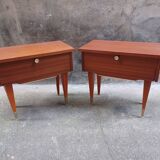 Pair of bedside tables, 60'S