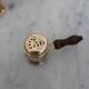 Antique brass salt and pepper shakers, Italy