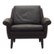 Brown leather armchair, Danish design, 1960s, designer: Aage Christiansen,