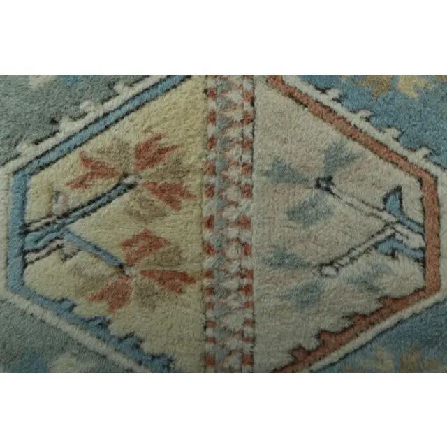 1970s Vintage Turkish Handmade Wool & Cotton Orange Area Rug 125x195
