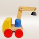 Jouet à tirer camion articulé en bois