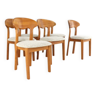 Lot de 6 chaises design danoises Juul Kristensen en teck