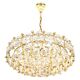 Brass and crystal chandelier, Sciolari design by Palwa, Germany, 1970s.