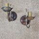 1960s glass globe wall lights
