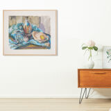 Still Life with a Lemon, Mixed Media on Thick Paper, 93 x 79 cm